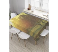 Прямоугольная скатерть JoyArty Рассвет в городском парке из сатена tc_32683_120x145