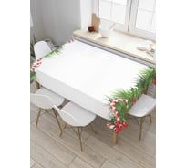 Прямоугольная скатерть JoyArty Рождественские елочные ветки из сатена tc_37066_120x145
