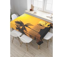 Прямоугольная скатерть JoyArty Пляжная йога из сатена tc_9717_120x145