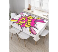 Прямоугольная скатерть JoyArty Поздравление арт из сатена tc_35093_120x145