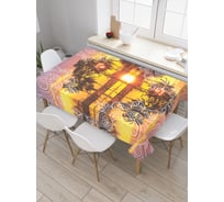 Прямоугольная скатерть JoyArty Пляж с узорами из сатена tc_4797_120x145