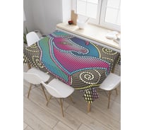 Прямоугольная скатерть JoyArty Мозаика единорога из сатена tc_29856_120x145