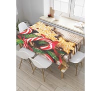 Прямоугольная скатерть JoyArty Рождественские сладости из сатена tc_37055_120x145