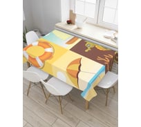 Прямоугольная скатерть JoyArty Морские символы из сатена tc_7230_120x145