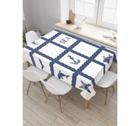 Прямоугольная скатерть JoyArty Канатная решетка из сатена tc_23147_120x145