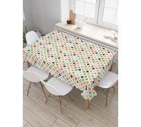 Прямоугольная скатерть JoyArty Мозаика кругов из сатена tc_29625_120x145