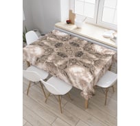 Прямоугольная скатерть JoyArty Сказочные узоры из сатена tc_20334_120x145