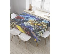 Прямоугольная скатерть JoyArty Коралловый берег из сатена tc_9229_120x145