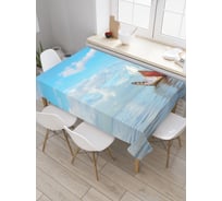 Прямоугольная скатерть JoyArty Корабль утопленник из сатена tc_20533_120x145