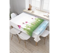 Прямоугольная скатерть JoyArty Речные цветы из сатена tc_21138_120x145