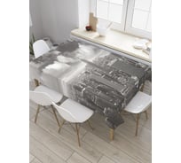 Прямоугольная скатерть JoyArty Грозовые тучи над городом из сатена tc_27766_120x145