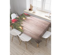 Прямоугольная скатерть JoyArty Рождественские шарики из сатена tc_20296_120x145