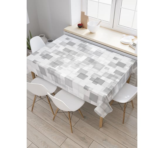 Прямоугольная скатерть JoyArty Квадратные туманы из сатена tc_20890_120x145 1