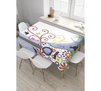 Прямоугольная скатерть JoyArty Гитара на траве из сатена tc_28107_120x145