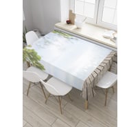 Прямоугольная скатерть JoyArty Море у помоста из сатена tc_32395_120x145