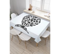 Прямоугольная скатерть JoyArty Рыбная вселенная из сатена tc_20558_120x145