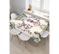 Прямоугольная скатерть JoyArty Рыцарский герб из сатена tc_9470_120x145