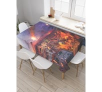 Прямоугольная скатерть JoyArty Приближение катастрофы из сатена tc_20143_120x145