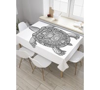 Прямоугольная скатерть JoyArty Графическая черепаха из сатена tc_28000_120x145
