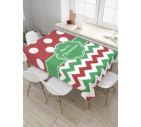 Прямоугольная скатерть JoyArty Монограмма Рождество из сатена tc_6835_120x145