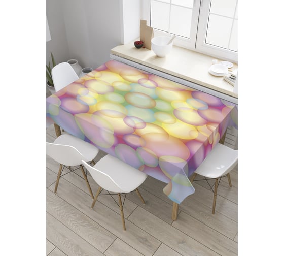 Прямоугольная скатерть JoyArty Размытые шарики из сатена tc_31601_120x145 1