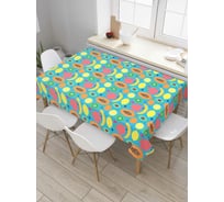 Прямоугольная скатерть JoyArty Мозаика фруктовая из сатена tc_71723_120x145