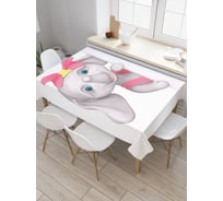 Прямоугольная скатерть JoyArty Девочка-слоненок из сатена tc_36191_120x145