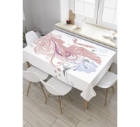 Прямоугольная скатерть JoyArty Девушка с локонами из сатена tc_28039_120x145