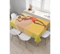 Прямоугольная скатерть JoyArty Молодая африканка из сатена tc_36752_120x145