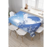 Прямоугольная скатерть JoyArty Горное утро из сатена tc_20092_120x145