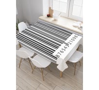 Прямоугольная скатерть JoyArty Классический штрих код из сатена tc_21537_120x145