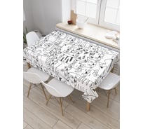 Прямоугольная скатерть JoyArty Коллектив котов из сатена tc_18655_120x145