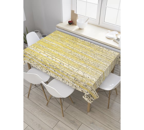 Прямоугольная скатерть JoyArty Много берез из сатена tc_9348_120x145 1