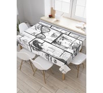 Прямоугольная скатерть JoyArty Модный комикс из сатена tc_21048_120x145