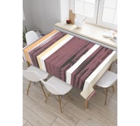 Прямоугольная скатерть JoyArty Полосатое полотно ретро из сатена tc_32401_120x145