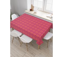 Прямоугольная скатерть JoyArty Коралловые круги из сатена tc_30567_120x145