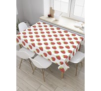 Прямоугольная скатерть JoyArty Клубнички из сатена tc_27808_120x145