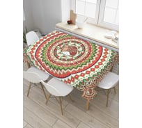 Прямоугольная скатерть JoyArty Рождественский орнамент из сатена tc_37127_120x145