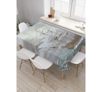 Прямоугольная скатерть JoyArty Корабль в шторме из сатена tc_28499_120x145