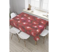 Прямоугольная скатерть JoyArty Клубничный урожай из сатена tc_27962_120x145