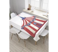 Прямоугольная скатерть JoyArty Полосатый цирк из сатена tc_9502_120x145