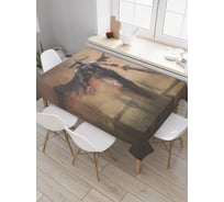 Прямоугольная скатерть JoyArty Могучий воин из сатена tc_19115_120x145