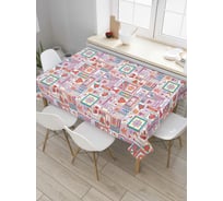 Прямоугольная скатерть JoyArty Рождественские зарисовки из сатена tc_37117_120x145