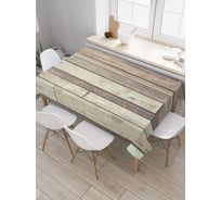 Прямоугольная скатерть JoyArty Комбинация досок из сатена tc_23505_120x145