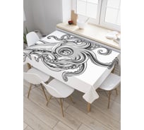 Прямоугольная скатерть JoyArty Грозный кальмар из сатена tc_23348_120x145