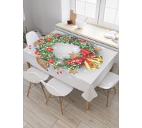 Прямоугольная скатерть JoyArty Колокольчики на венке из сатена tc_21508_120x145