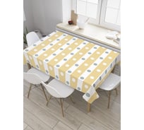 Прямоугольная скатерть JoyArty Полосы и горошки из сатена tc_28696_120x145