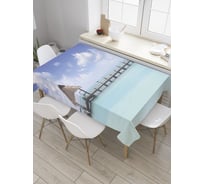 Прямоугольная скатерть JoyArty Морская бухта из сатена tc_9149_120x145