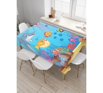 Прямоугольная скатерть JoyArty Море персонажей из сатена tc_9519_120x145
