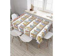 Прямоугольная скатерть JoyArty Книжная полка из сатена tc_28886_120x145
